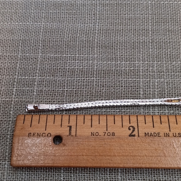 Sterling Silver Copper Woven Bracelet 7" Long 925 Italy - Picture 6 of 8